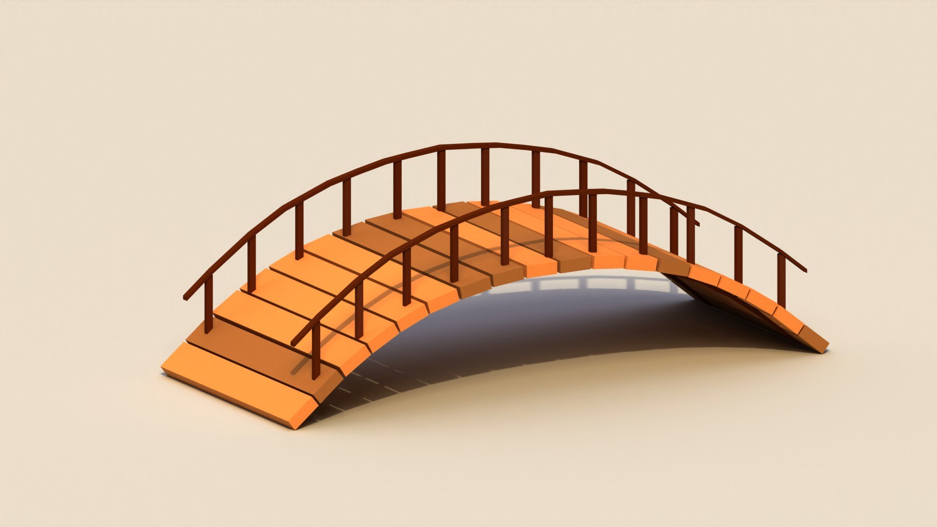 Low Poly Wooden Bridge 3D Model - TurboSquid 2103191