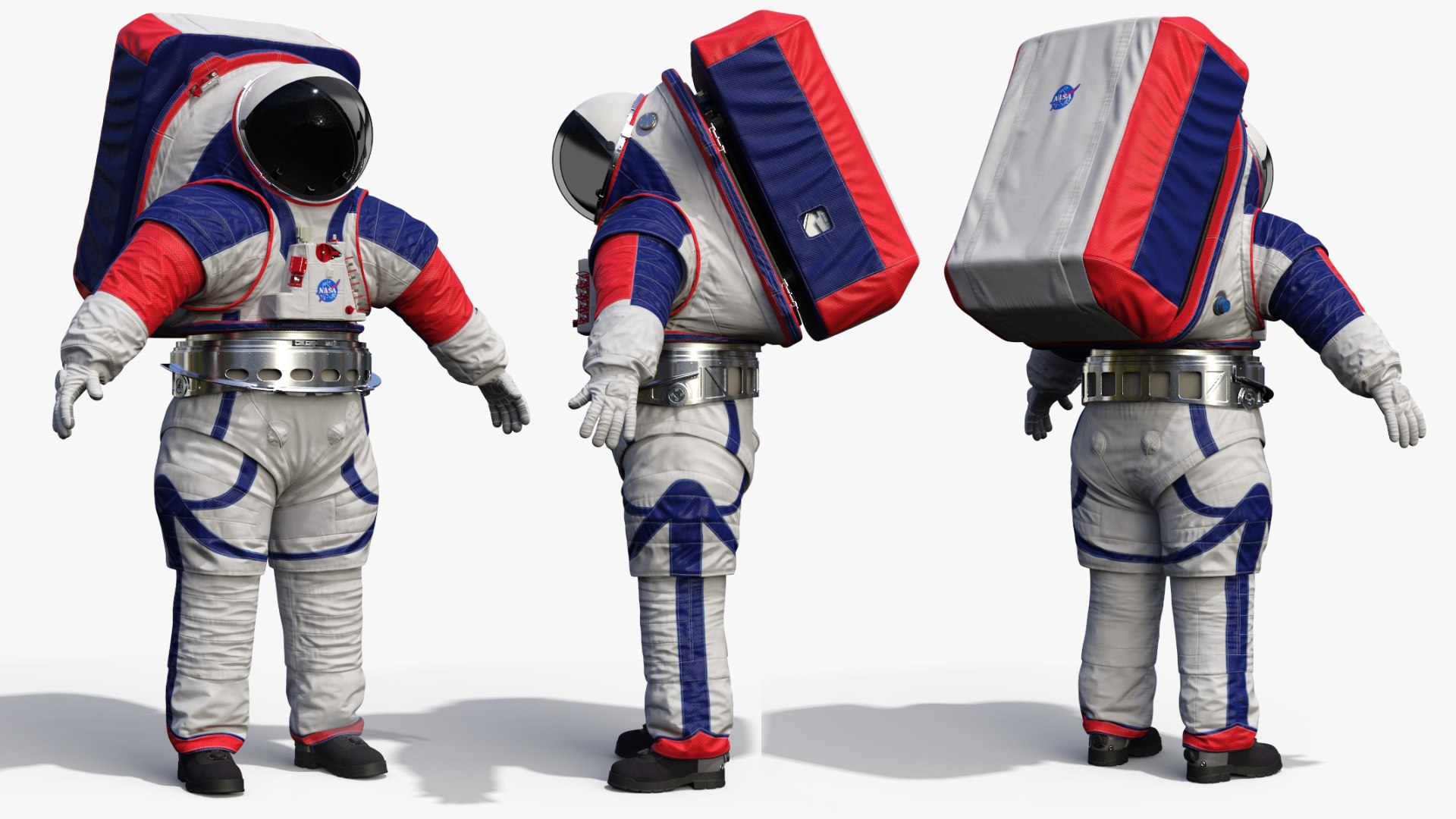 Spacesuit NASA xEMU 3D model preview