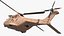 Military Transport Helicopter Desert Tan with Interior Rigged for Cinema 4D model