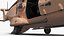 Military Transport Helicopter Desert Tan with Interior Rigged for Cinema 4D model