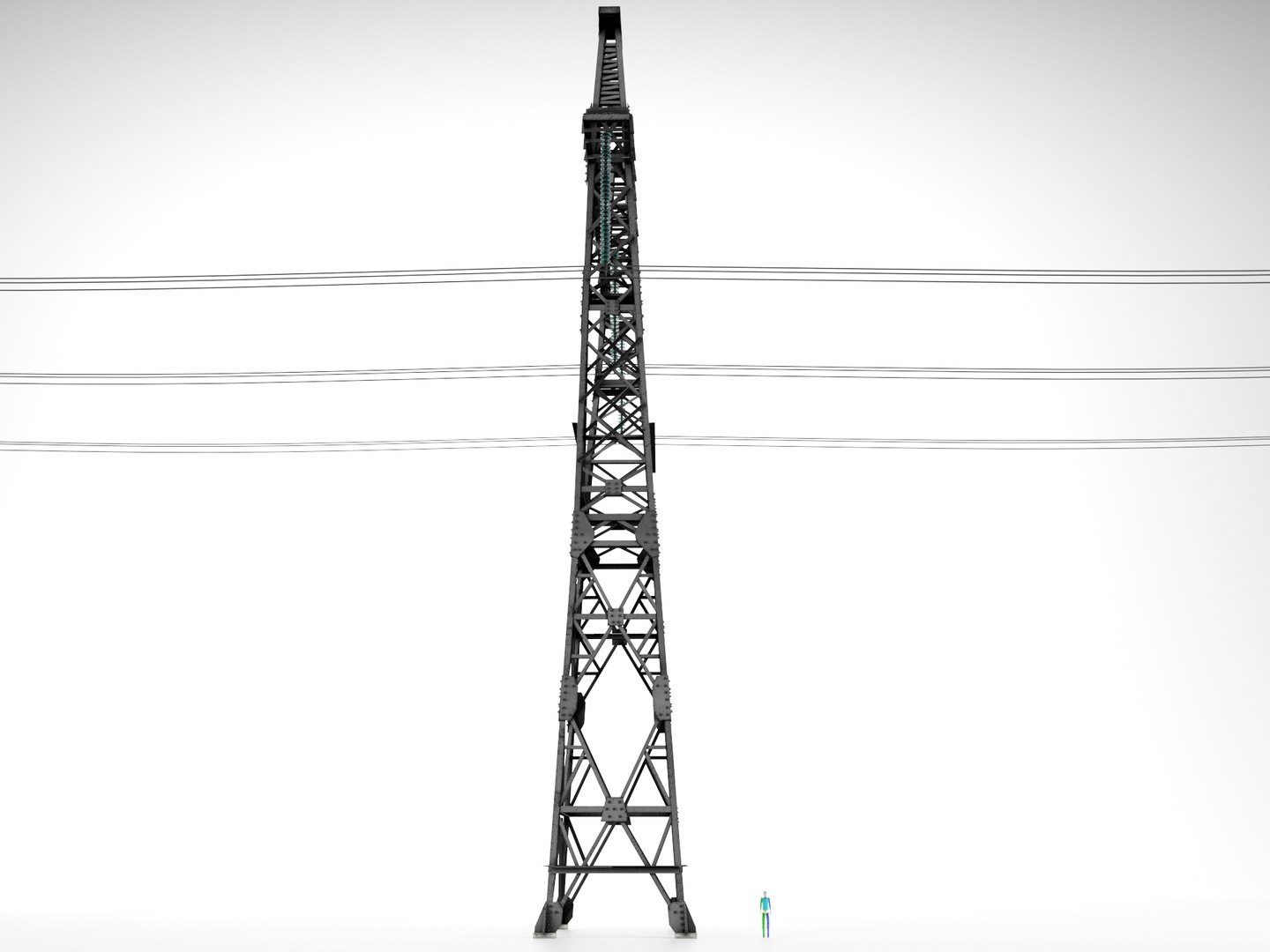 3D Power Line P1 PBR -Metal Supporting Structures Model - TurboSquid ...