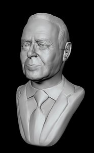 Heydar Aliyev 3D MODEL CG portrait Bust Heydar Aliyev 3 d model