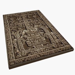 king pakal tomb lid model