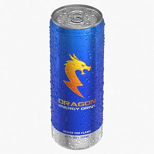 Energy Drink  Can With Droplets 355ml