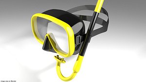 diver mask scuba 3ds