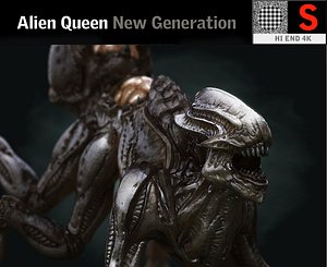 alien queen creature hd 3D model