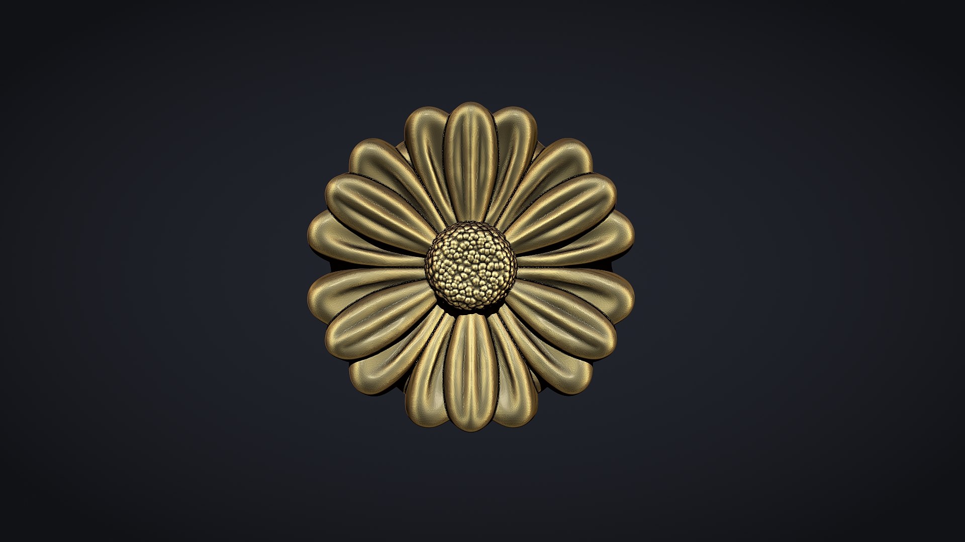 Feverfew Flower Bas Relief Model - TurboSquid 2367247