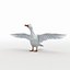 realistic white duck rigging 3D model