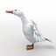 realistic white duck rigging 3D model