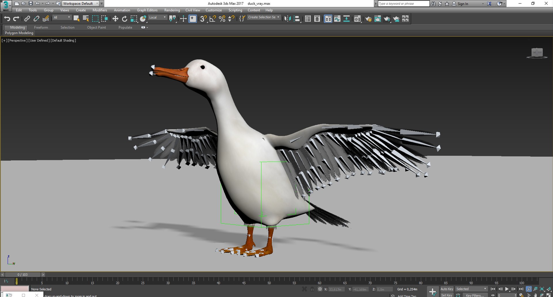 Realistic White Duck Rigging 3D Model - TurboSquid 1201727