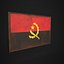 Old Picture Frame With Angola Flag - Game Ready Low Poly PBR