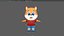 Chien renard animé truqué