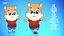 Chien renard animé truqué