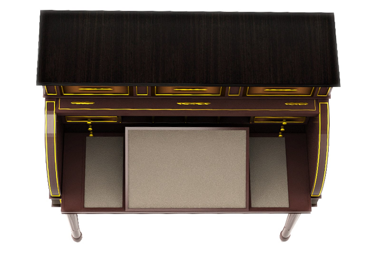3d Antique Study Table