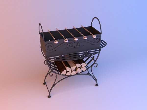 Barbecue grill brazier model TurboSquid 1806892