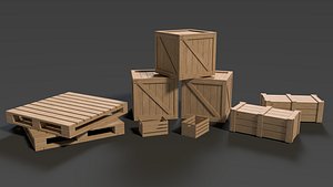 storage crates 3D model