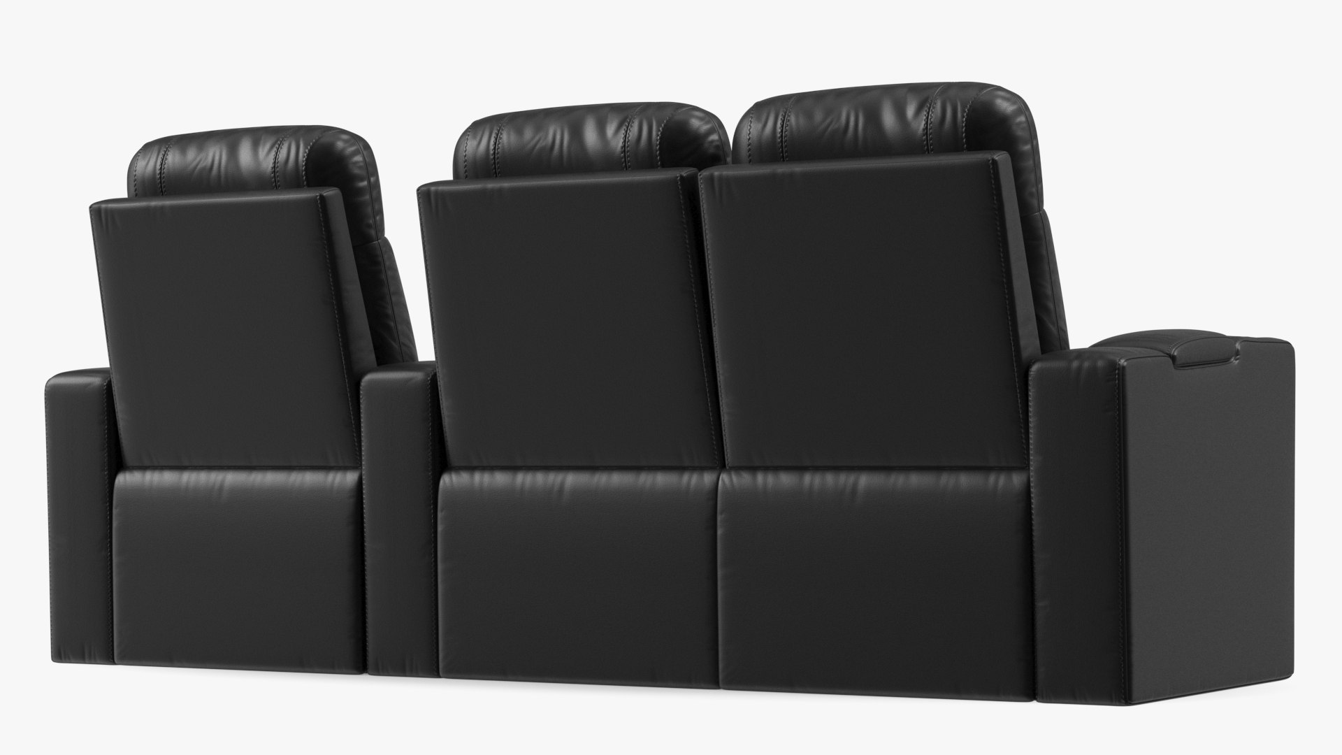 Home Theater Interior With Projector And Reclining Seats 3D Model ...