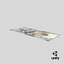 3D model usa dollars banknotes bill