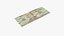 3D model usa dollars banknotes bill