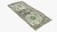 3D model usa dollars banknotes bill