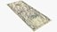 3D model usa dollars banknotes bill