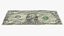 3D model usa dollars banknotes bill