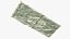 3D model usa dollars banknotes bill