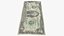 3D model usa dollars banknotes bill