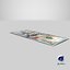 3D model usa dollars banknotes bill