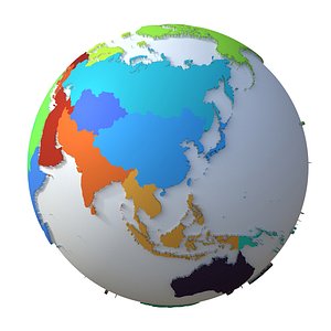 Earth Regions 3D Globe 3D