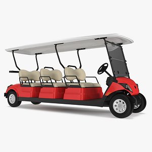 Yamaha Golf Electric Six Seat Car Red