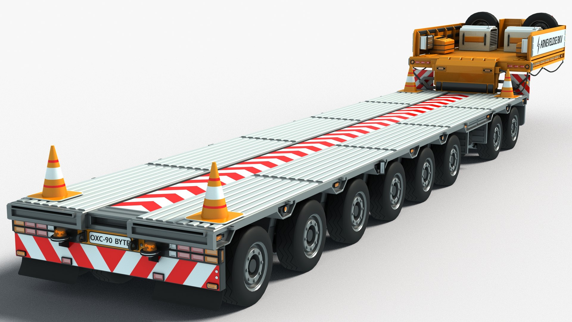3D Truck Multi Axle Trailer Load Track Wheel Model - TurboSquid 2207326