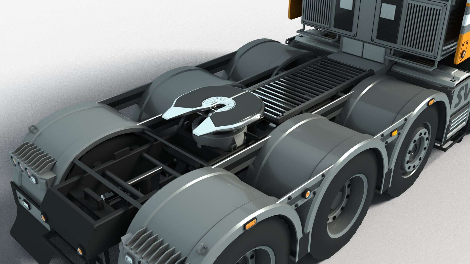 3D Truck Multi Axle Trailer Load Track Wheel Model - TurboSquid 2207326