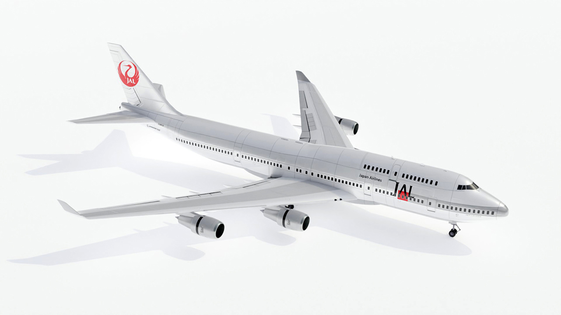 貴重品！日本航空機 JALジャル 航空自衛隊 BOEING 747-400 1/100模型