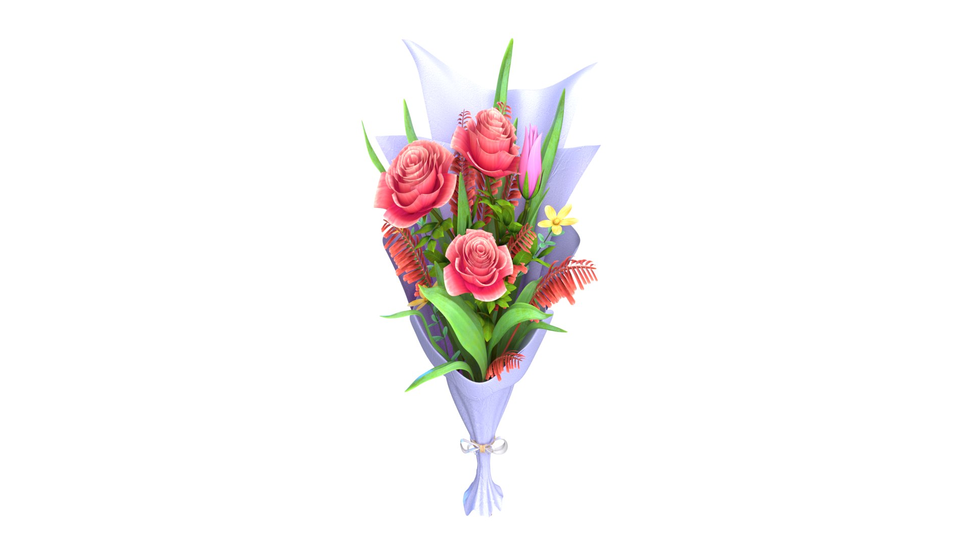 3D Flower Bouquet Propose Marry Flowers And Plants - TurboSquid 1897636