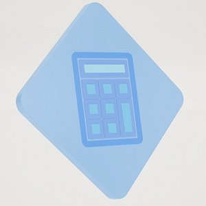 Calculator Icon Blue