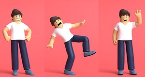 Minimal Cartoon Character Man