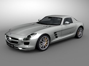 Mercedes SLS AMG - Textured  & Rigged