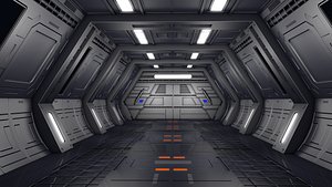 Sci Fi Corridor Spaceship interior