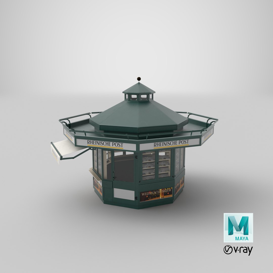 Rheinische Post Newspaper Kiosk Green 3D https://p.turbosquid.com/ts-thumb/W9/NQv4Vg/BN/stemcell_maya_vray_render/png/1682421175/1920x1080/fit_q87/cb1c2bb0e30768b98baba33399d06832f5b5f438/stemcell_maya_vray_render.jpg