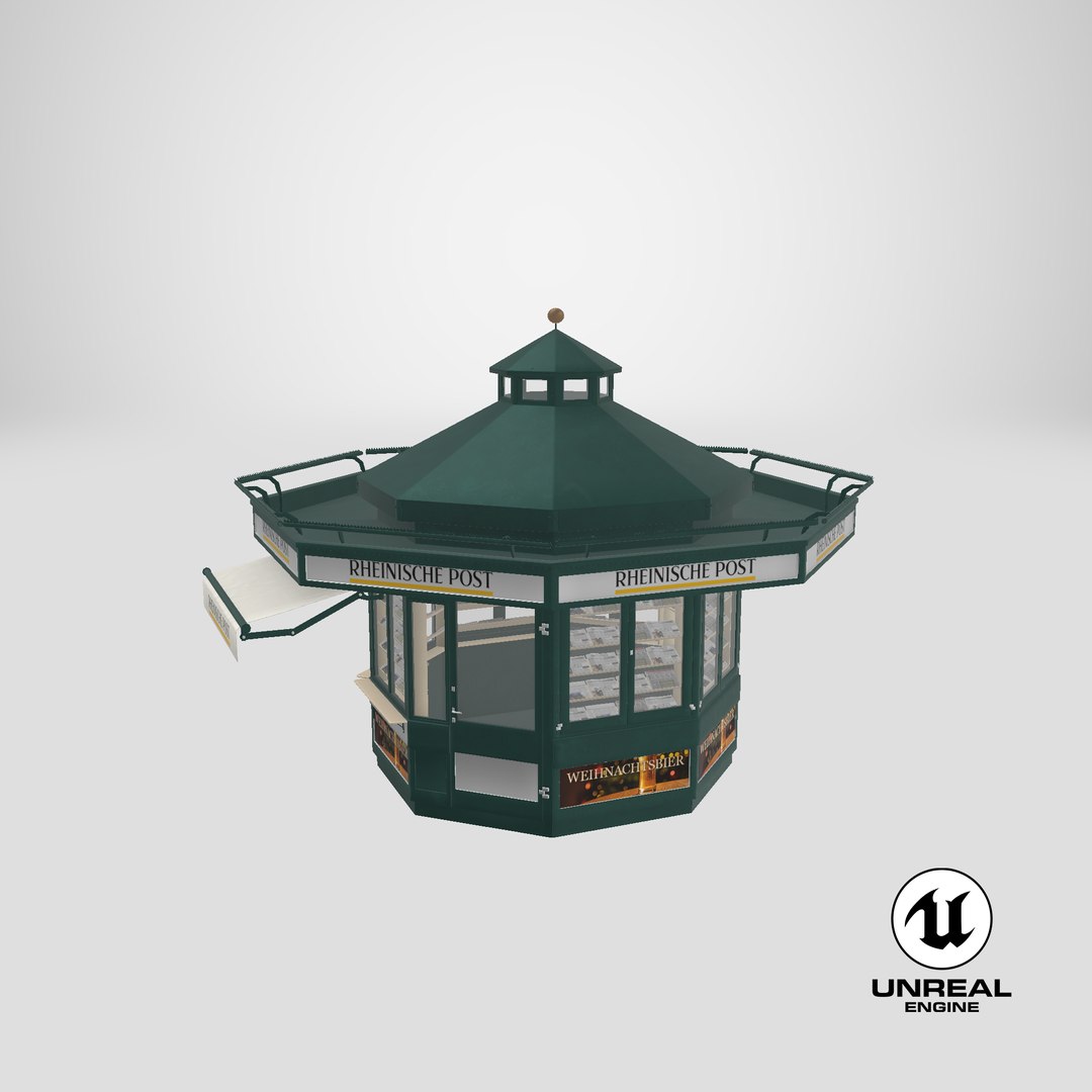 Rheinische Post Newspaper Kiosk Green 3D https://p.turbosquid.com/ts-thumb/W9/NQv4Vg/VH/stemcell_unreal_render/png/1682421171/1920x1080/fit_q87/3a2288209f72c5801a101730939d25a550929339/stemcell_unreal_render.jpg