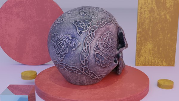 3D Celtic Skull 02 Low Poly TurboSquid 1842447   Lowrender05 