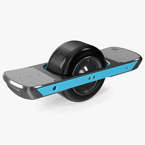 3D Blue Unicycle Electric Skate