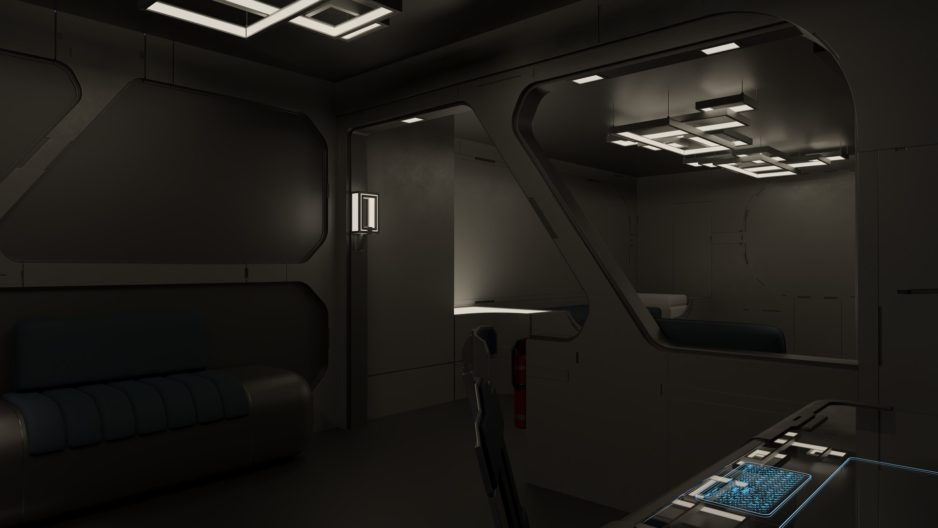 Blenderjunky Sci Fi Crew Quarters Assets Blender 3 3D model ...