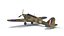 3D model Low Poly Cartoon Fairey Battle WWII Airplane
