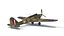 3D model Low Poly Cartoon Fairey Battle WWII Airplane