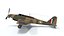 3D model Low Poly Cartoon Fairey Battle WWII Airplane