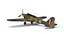 3D model Low Poly Cartoon Fairey Battle WWII Airplane