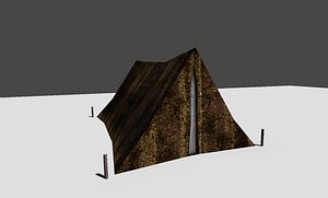 3d model of army tent