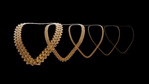 3D Low Poly Chains - 5 Pack model